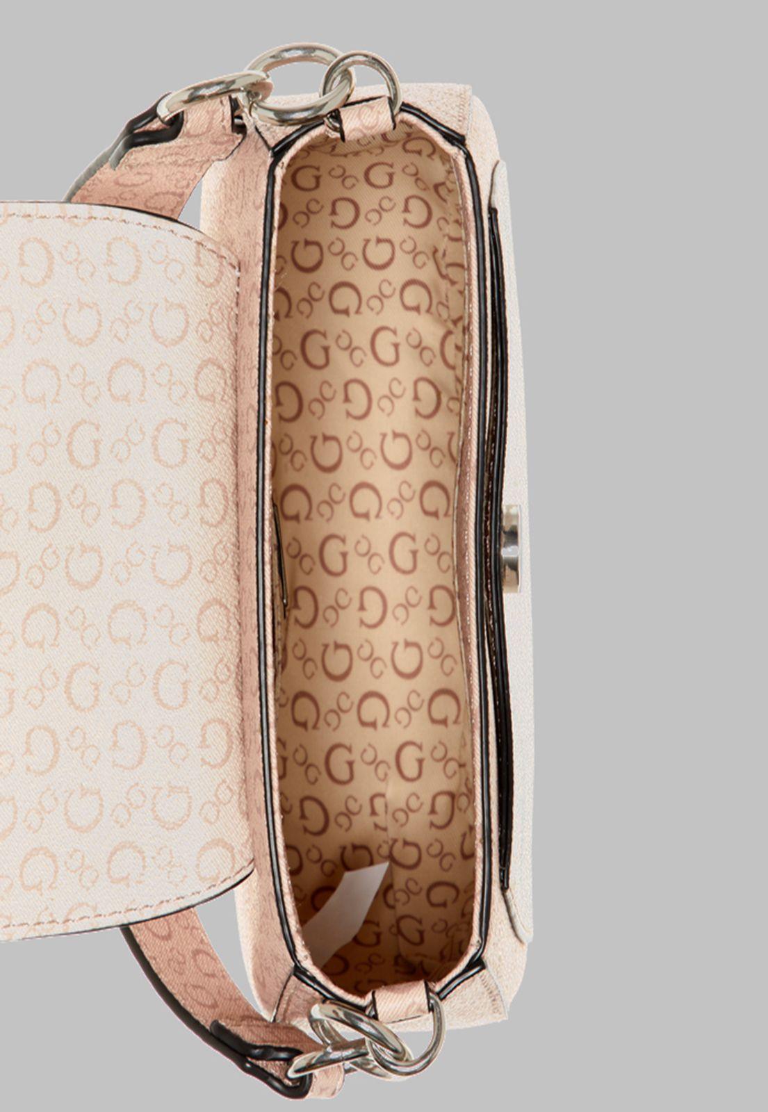 Cartera G Factory Elkhart Crossbody Flap Bsm Crema-3