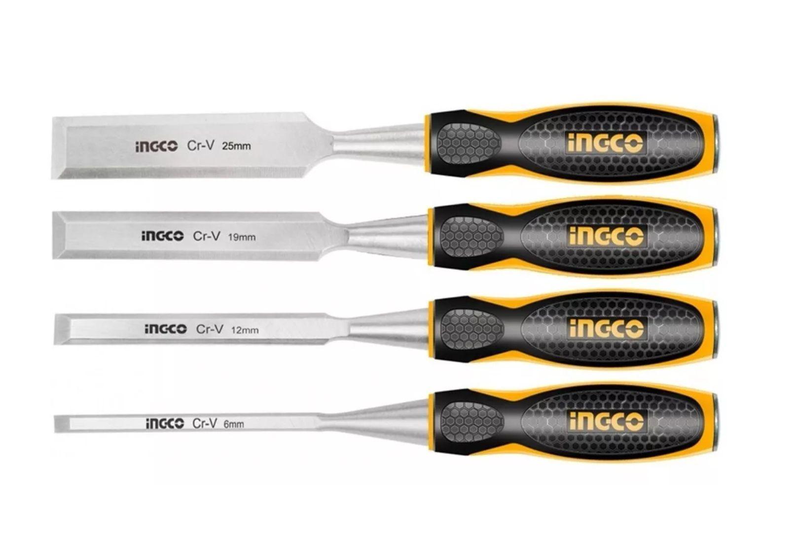 Set Juego De 4 Formones Para Madera Ingco Industri-2