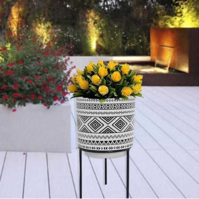 Maceta Decorativa Kenya Grande Con Soporte-3