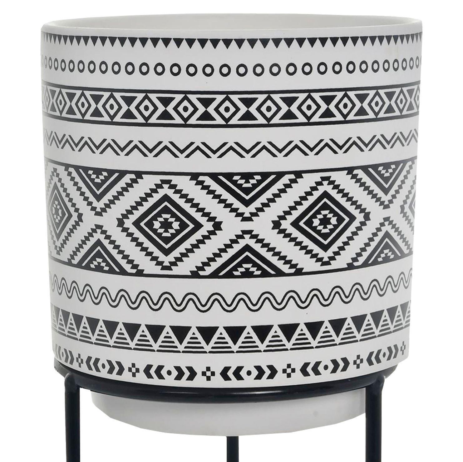 Maceta Decorativa Kenya Grande Con Soporte-2