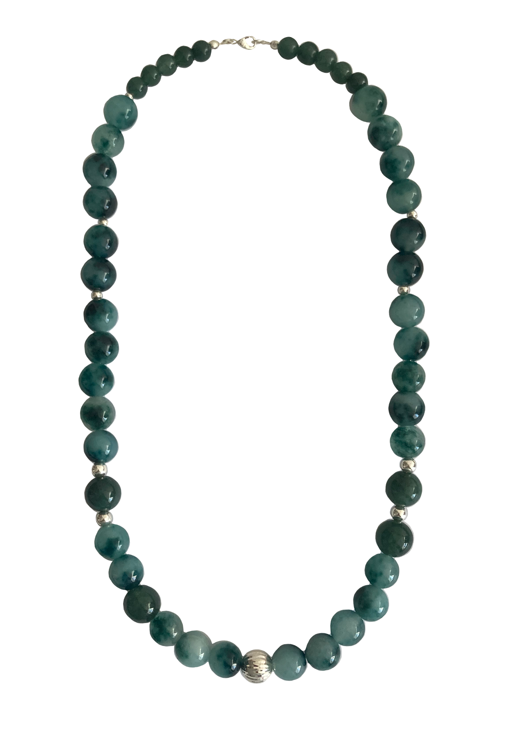 Collar plata 925 con Jade Moteado-1