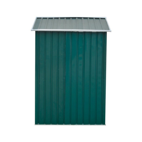 Bodega de jardin con puertas y techo verde-2