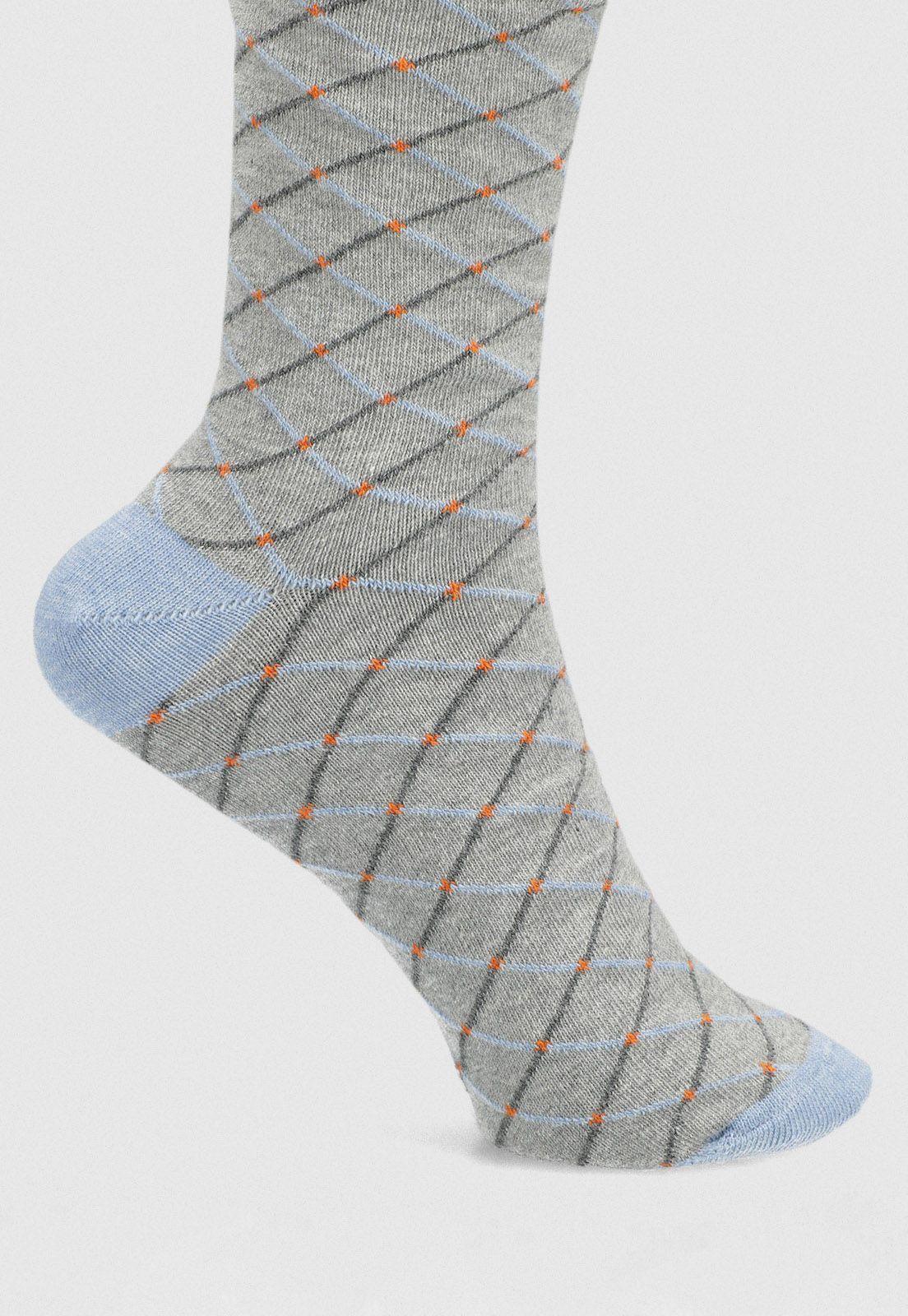 Calcetín Gris Diseño-2