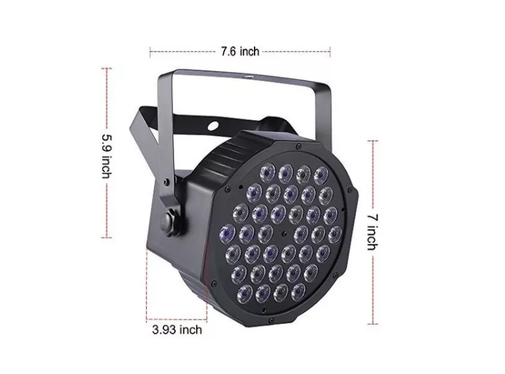 Foco 36 Led Uv Luz Dmx Fiesta Fluor-1