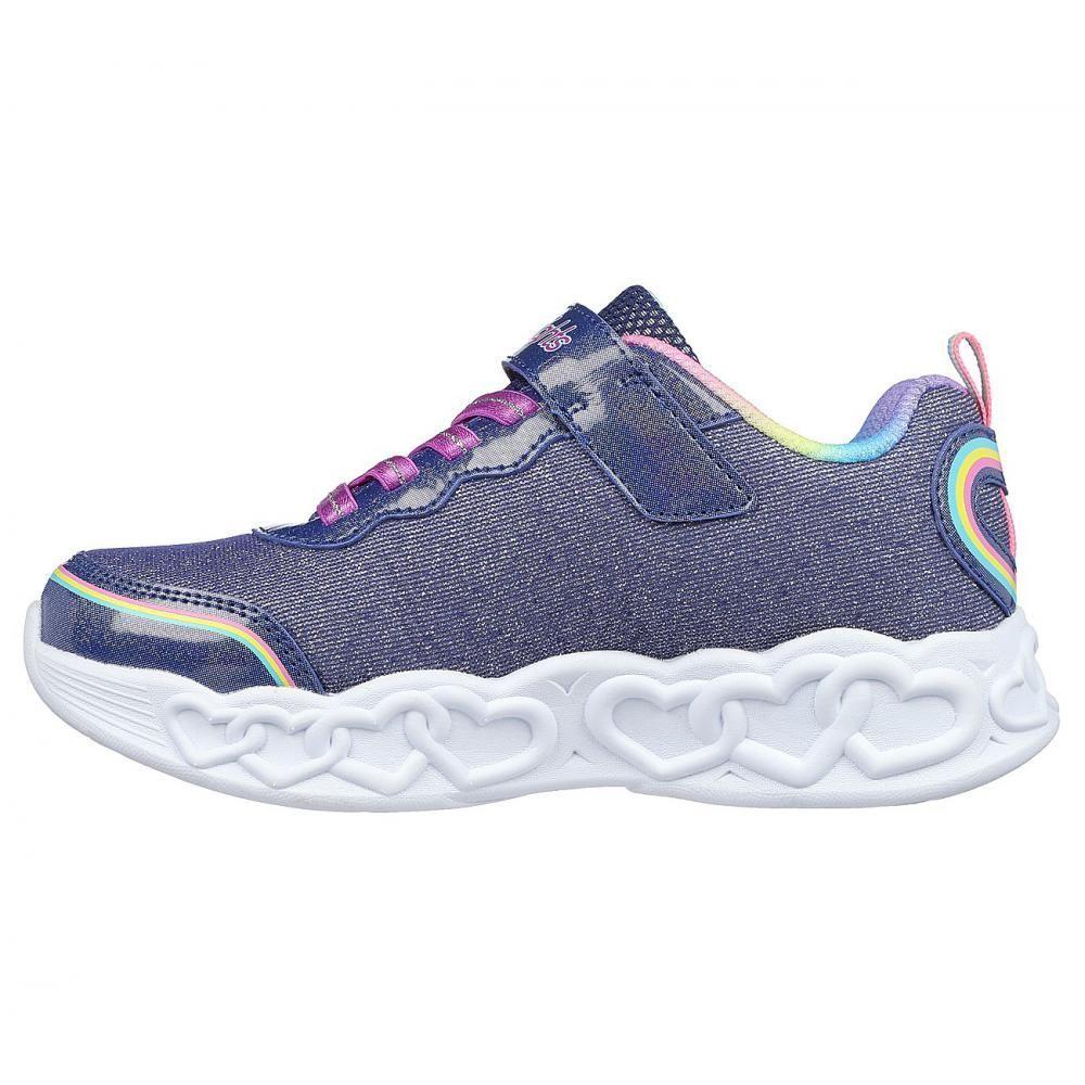 Zapatilla Niña Infinite Heart Lights Azul Skechers-3