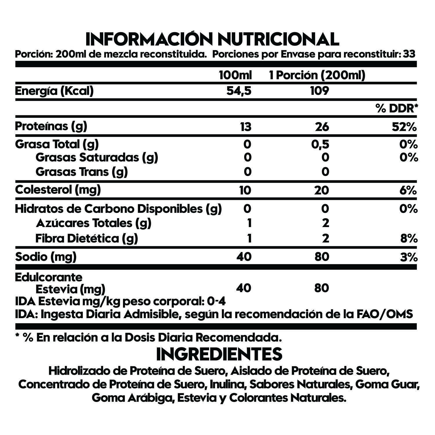 Proteina Whey Deliciosa 2.3 lb Chocolate Blanco + Glutamina 432g 80Sv-1