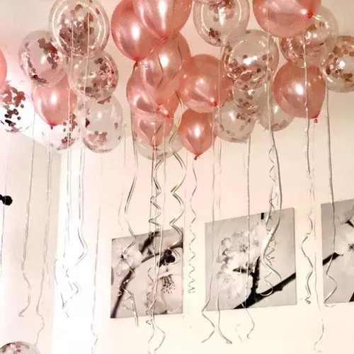 25 Globos Cumpleaños Set De Cumpleaños Globos Rosado 0023-3