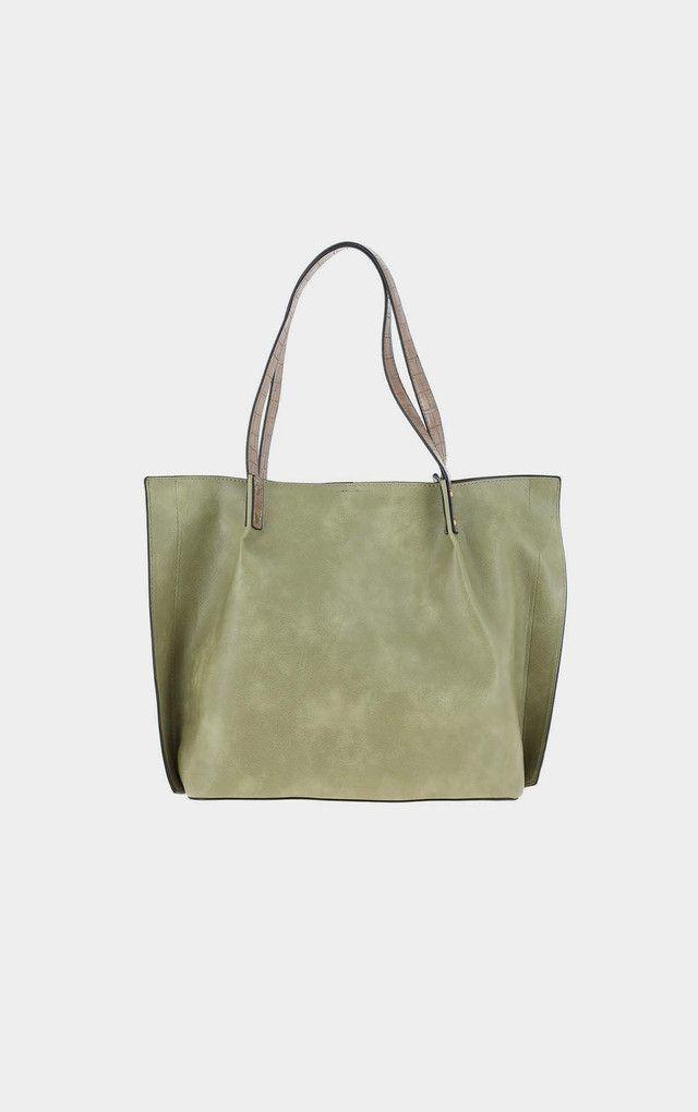 Cartera Hombro Tachas Verde i-D-1
