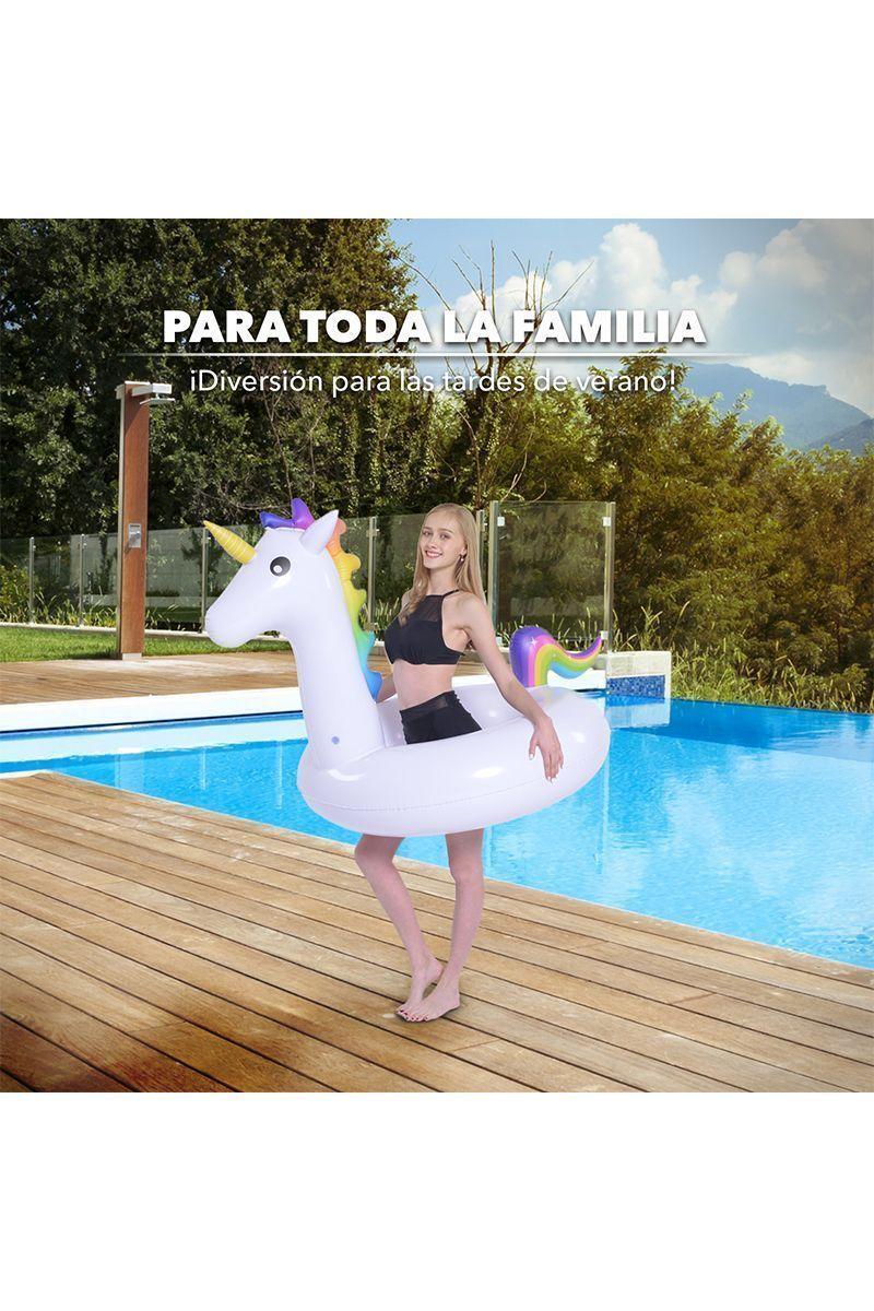 Flotador Unicornio Inflable Grande Blanco-4