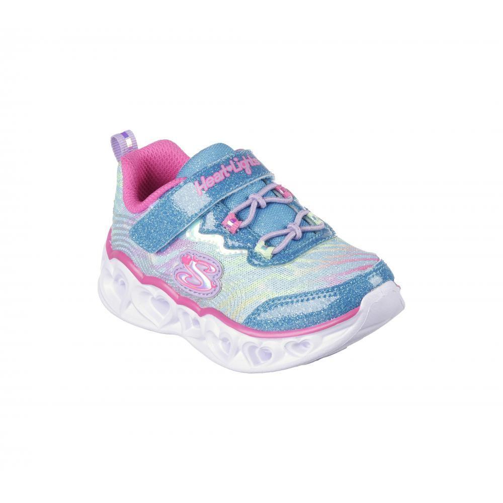 Zapatilla Niña Heart Lights Turquesa Skechers-0