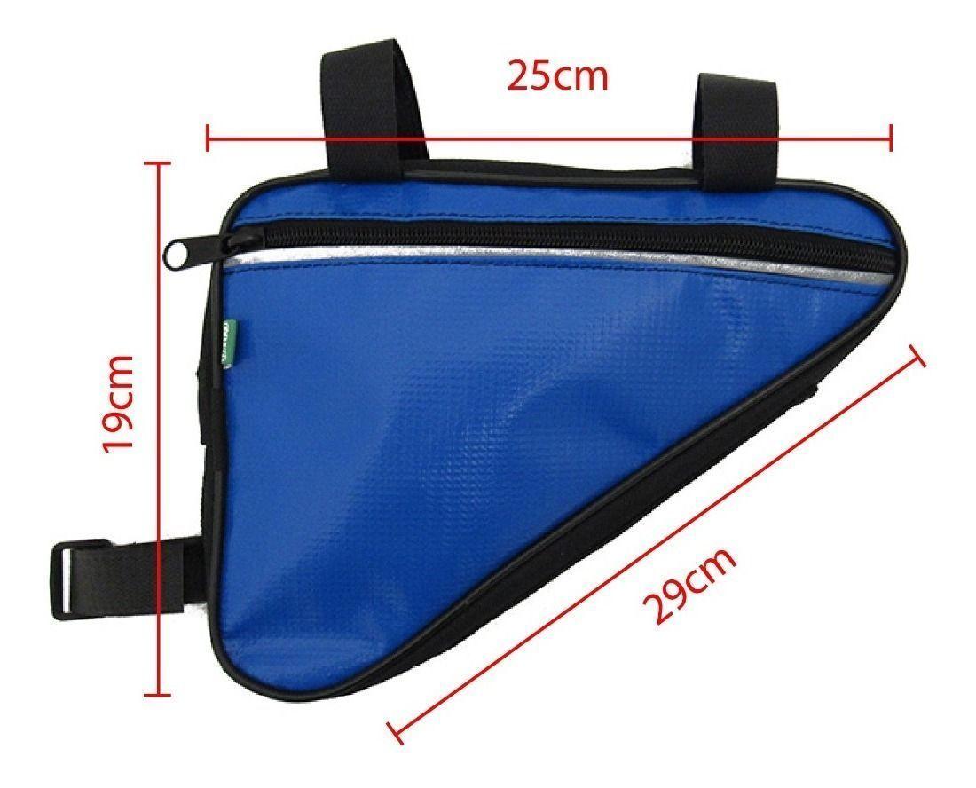 Bolso Bicicleta Impermeable Triángulo 1l Azul Nuevo Onwheels-3