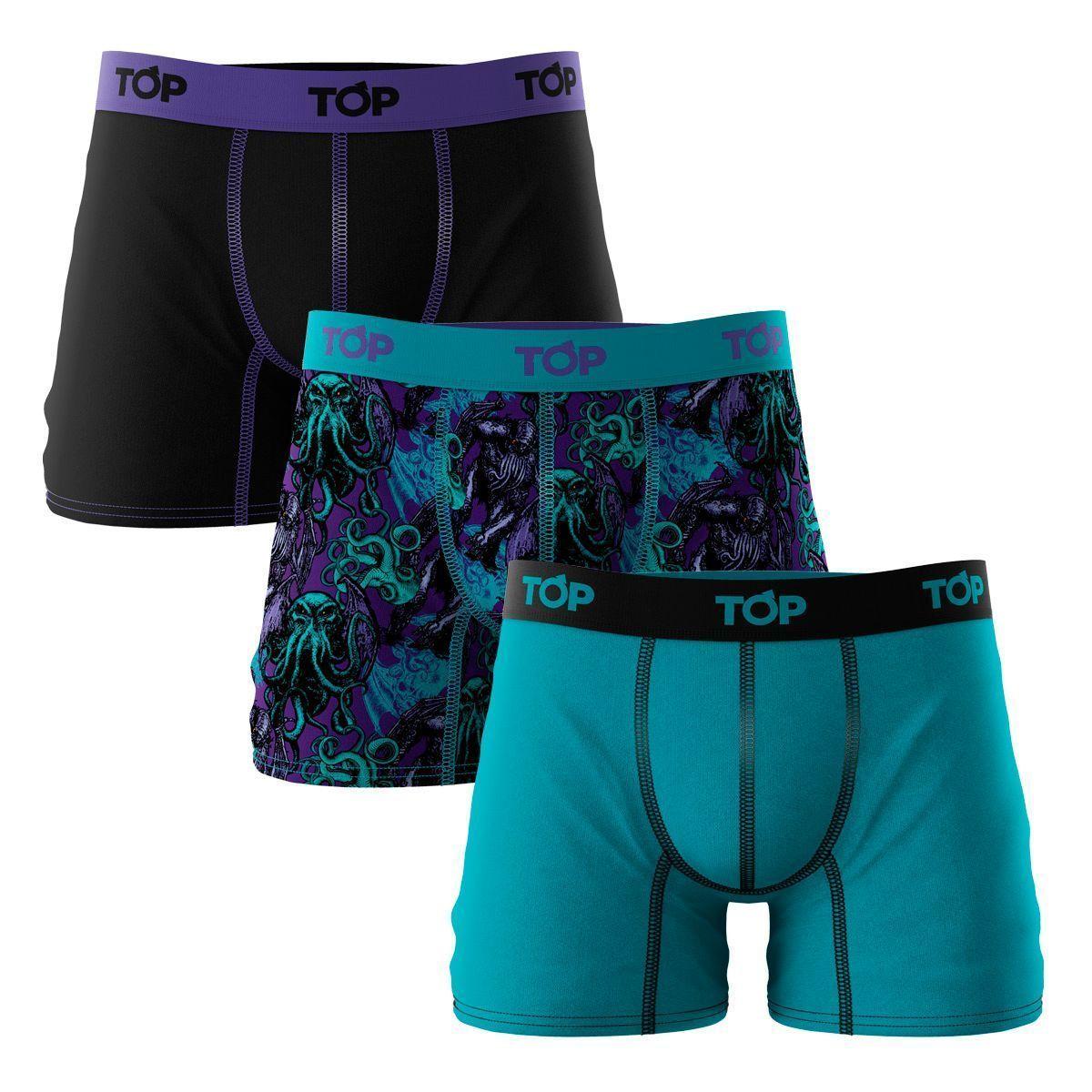 Bóxer Medio Algodón Pack 3 Cthulhu Top-0