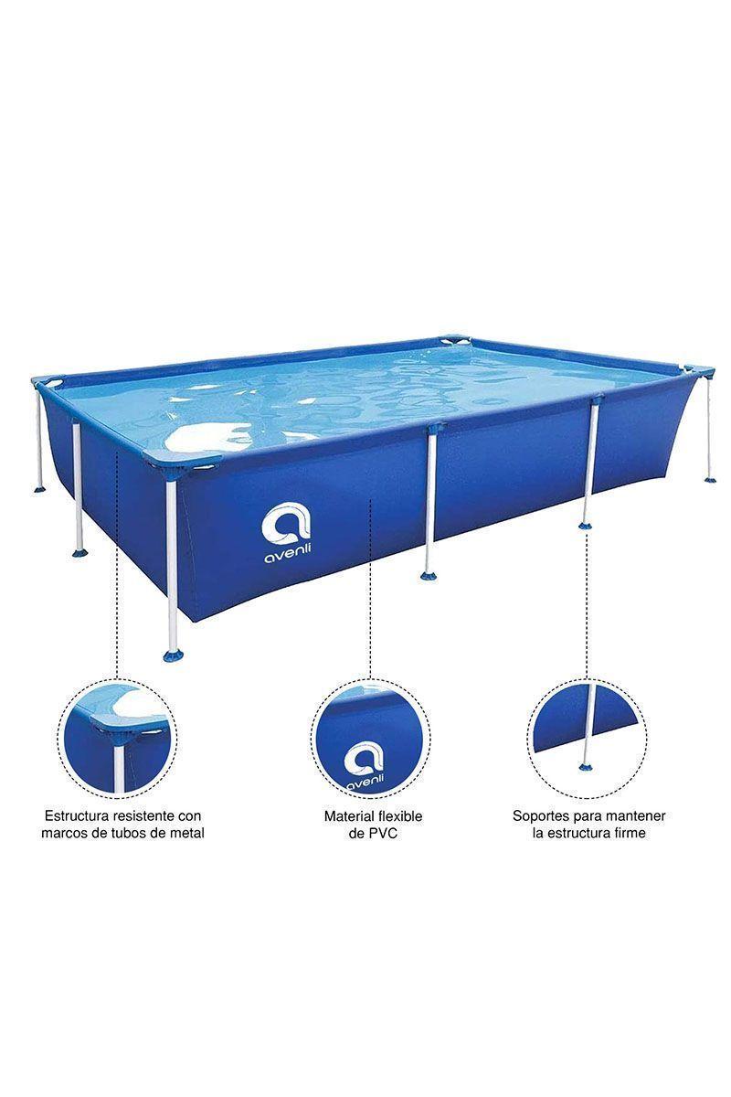 Piscina Rectangular 1287Lts 42x228x159cm Celeste-3