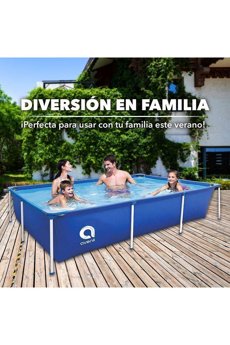 Piscina Rectangular 1287Lts 42x228x159cm Celeste-4