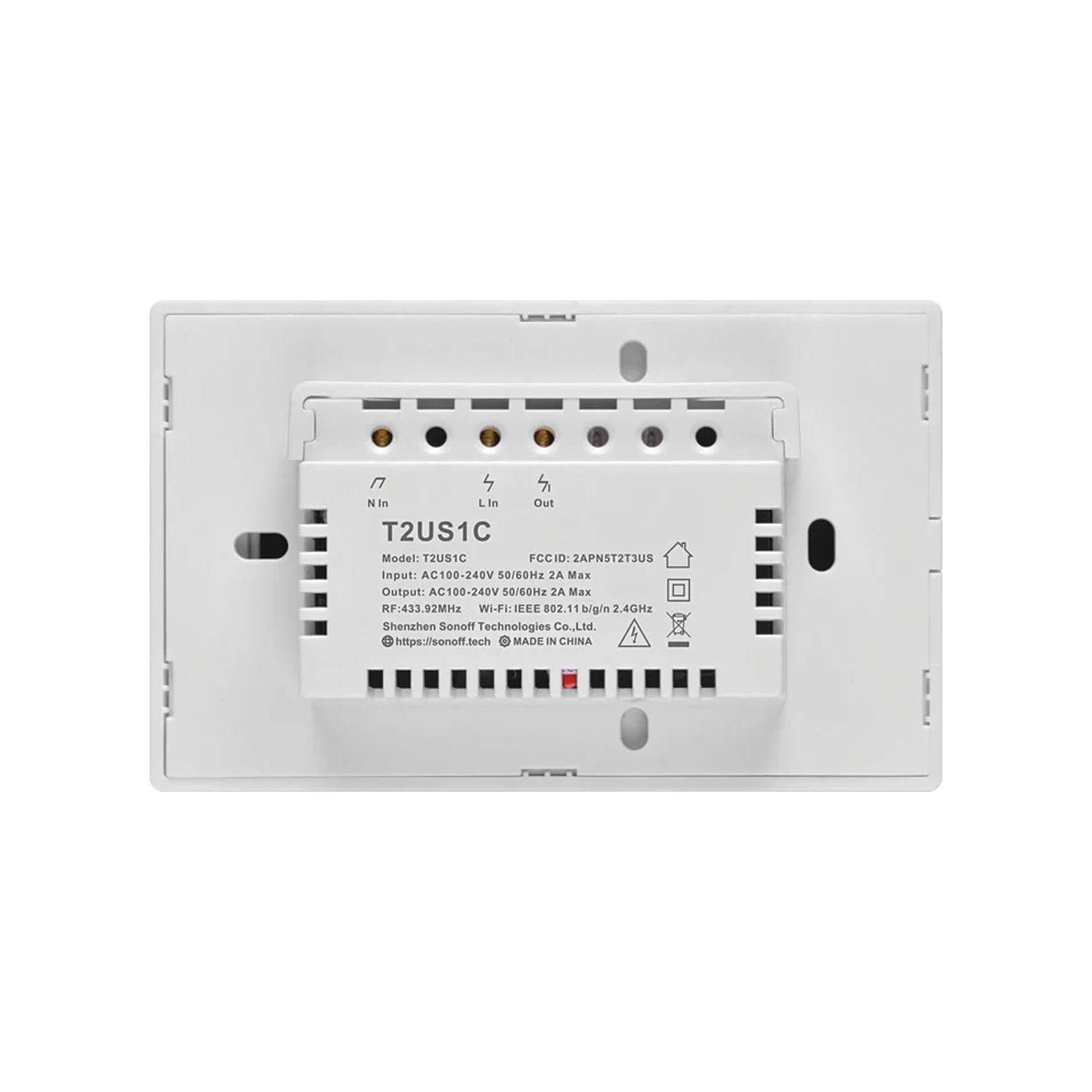 Interruptor Smart 1 Canal Blanco WiFi + RF T2US1C Sonoff-3