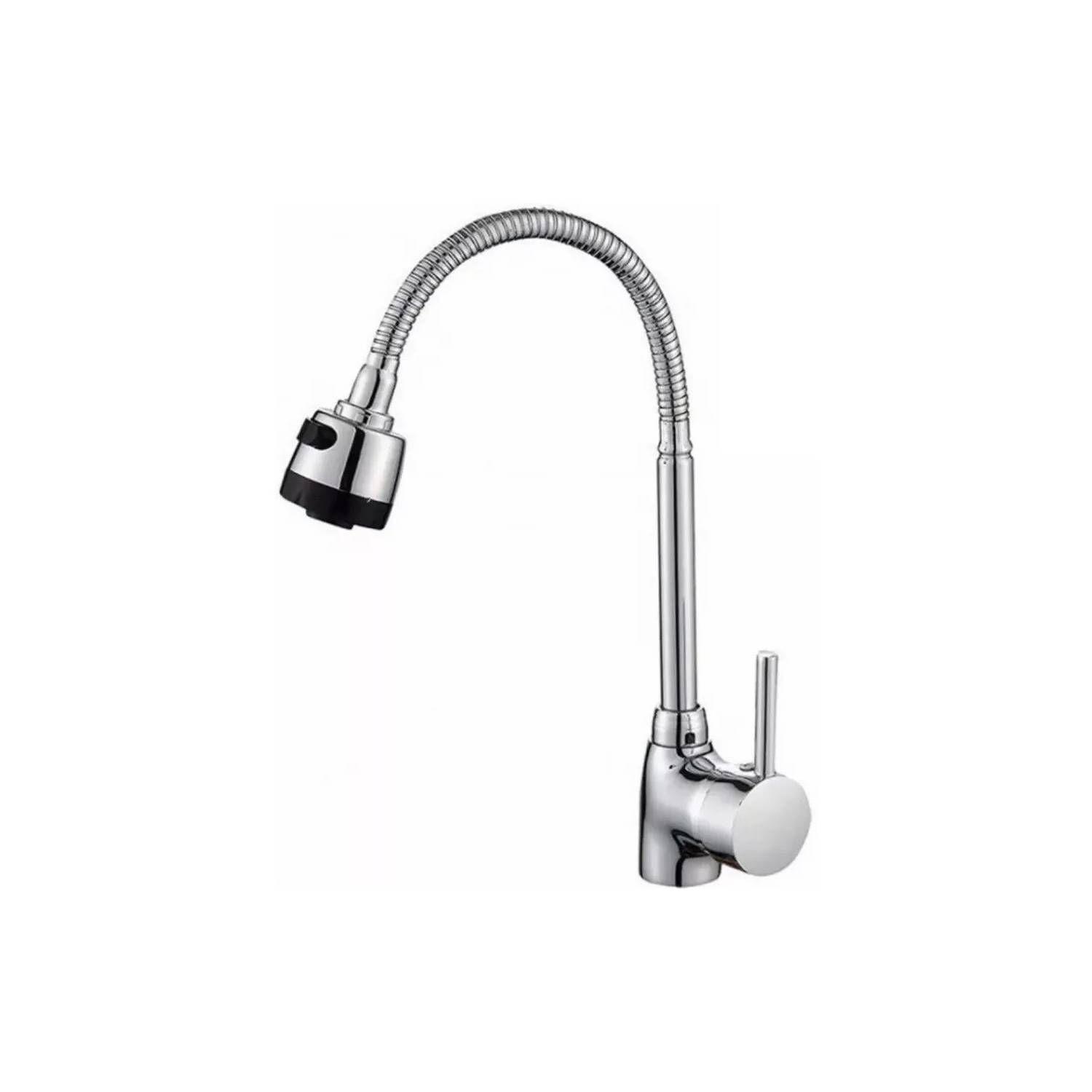 Llave Lavaplato Monomando Cuello Flexible Con Acce-0
