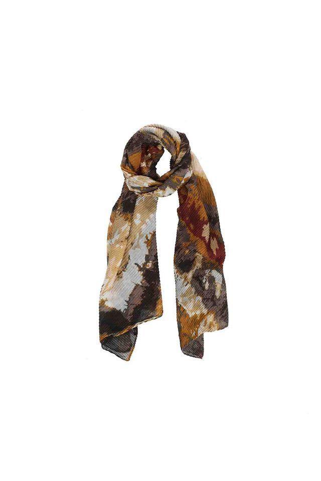 Pañuelo Estampado Geo Café ID-0