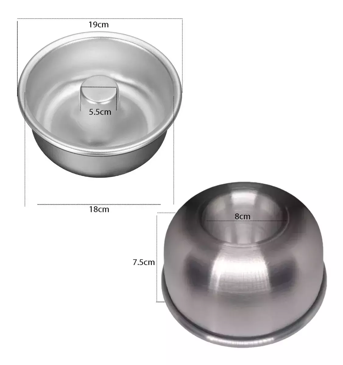Molde Torta Molde Queque Redondo Molde Aluminio Flanera 18cm-1