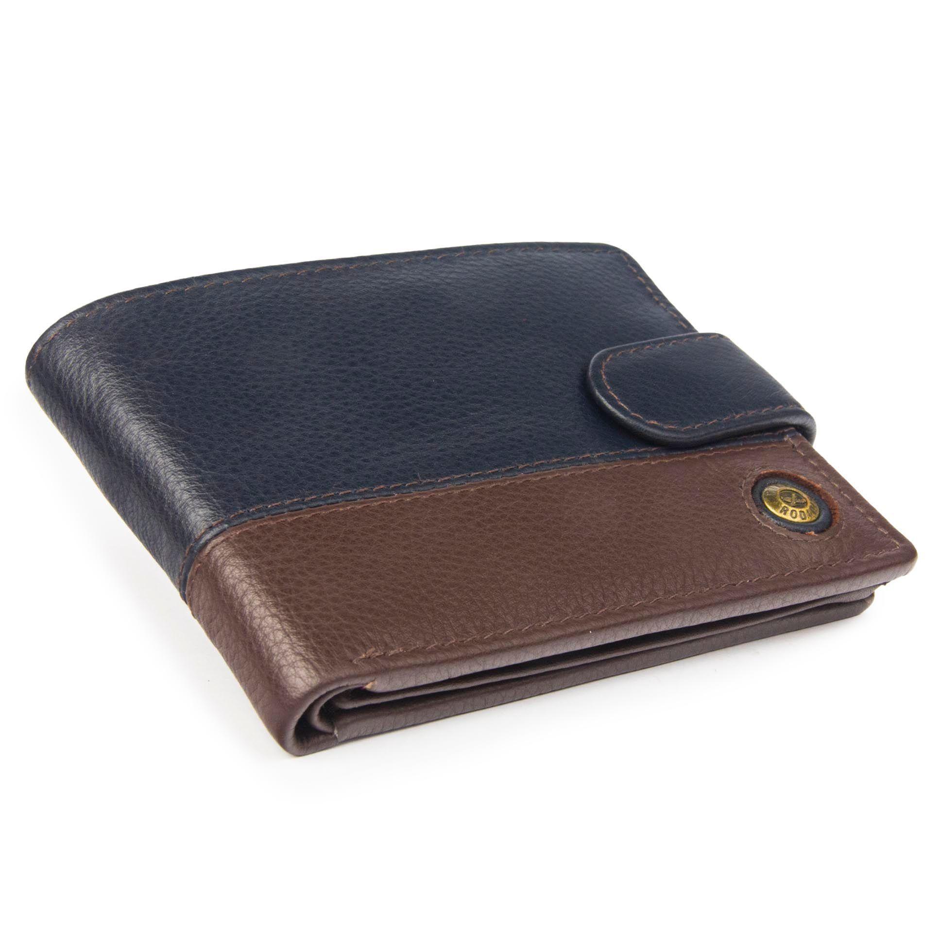 Billetera de hombre Capri 987 Azul/Marrón Gino Rodinis-4