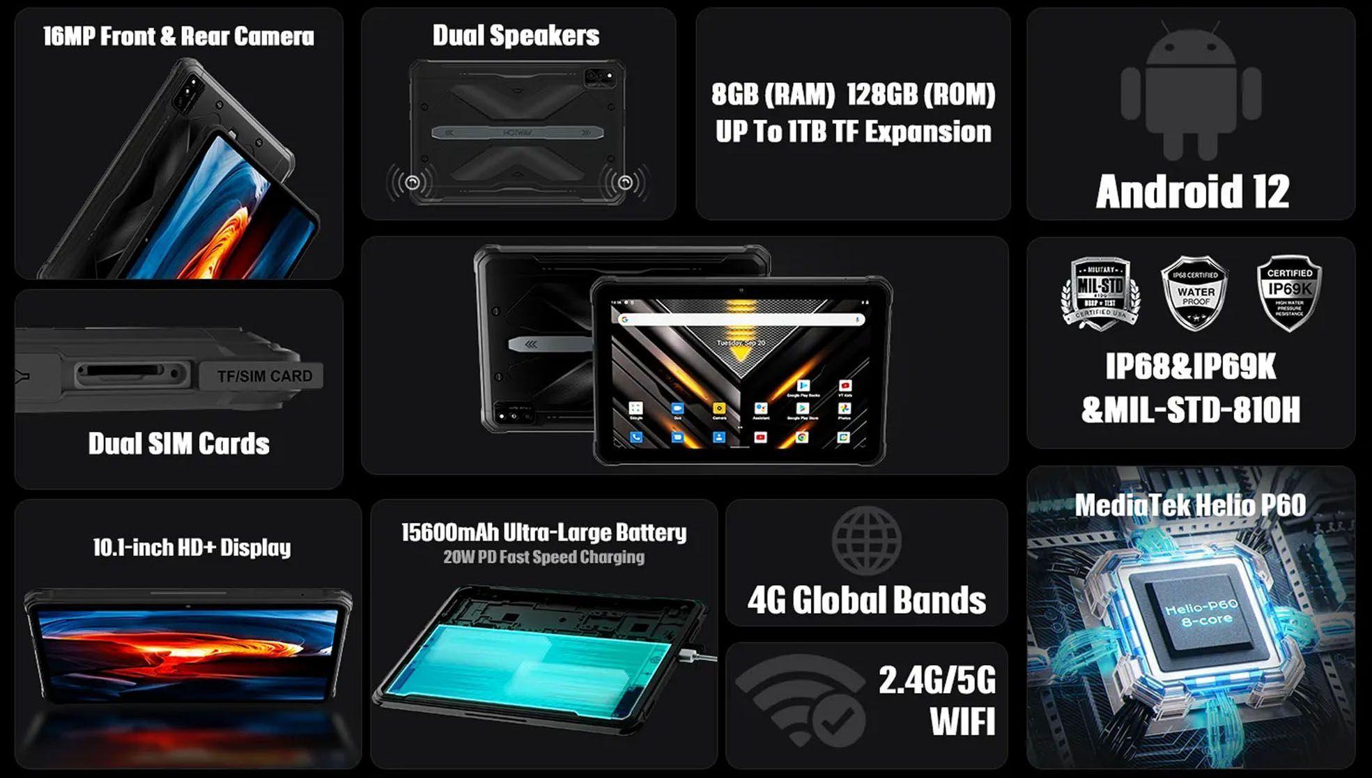 Tablet Rugged R6 Pro - IP68 4G Resistente Golpes Polvo Agua-2