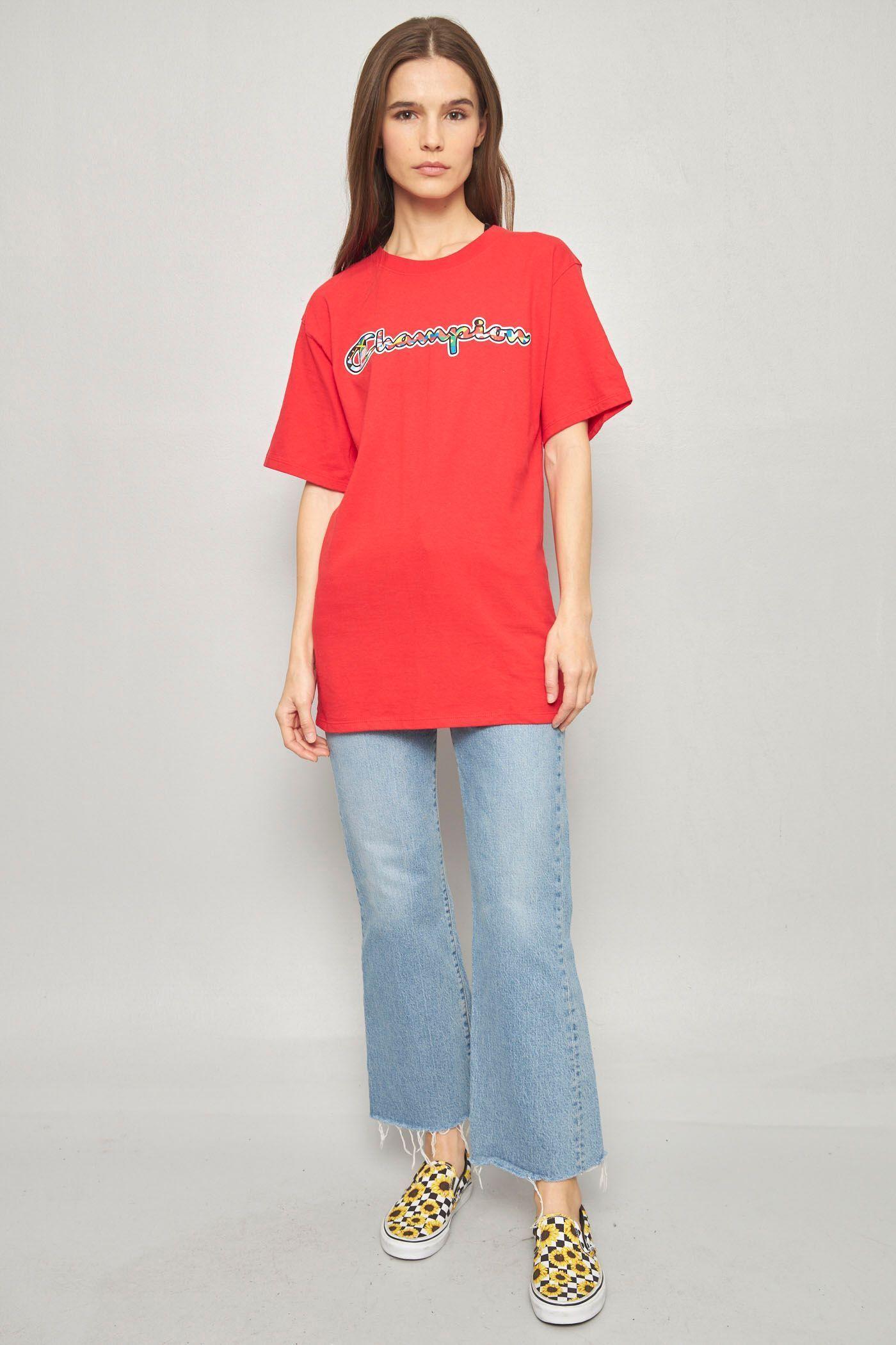 Polera casual reciclado rojo champion talla S  -3