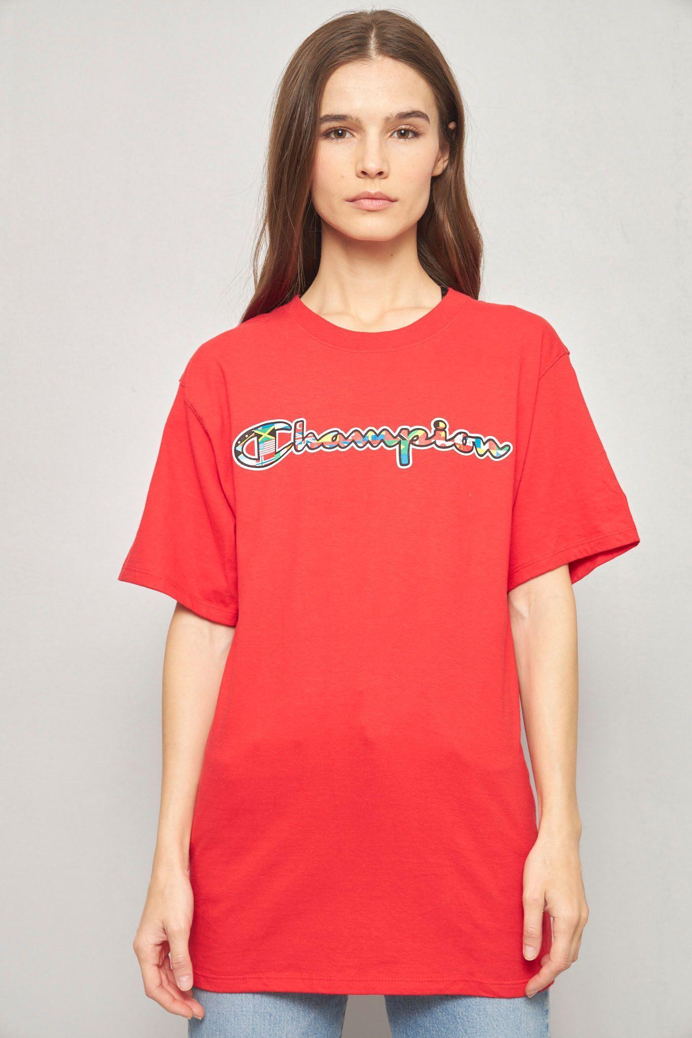 Polera casual reciclado rojo champion talla S  -0