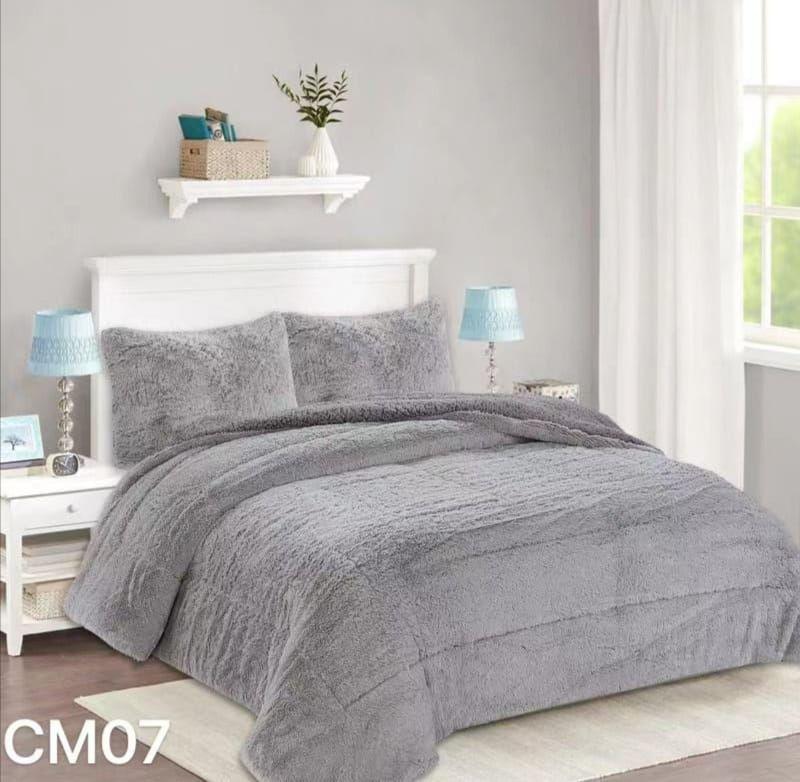 Cobertor Chiporro Peludo 1 1/2 Plazas - Gris -1