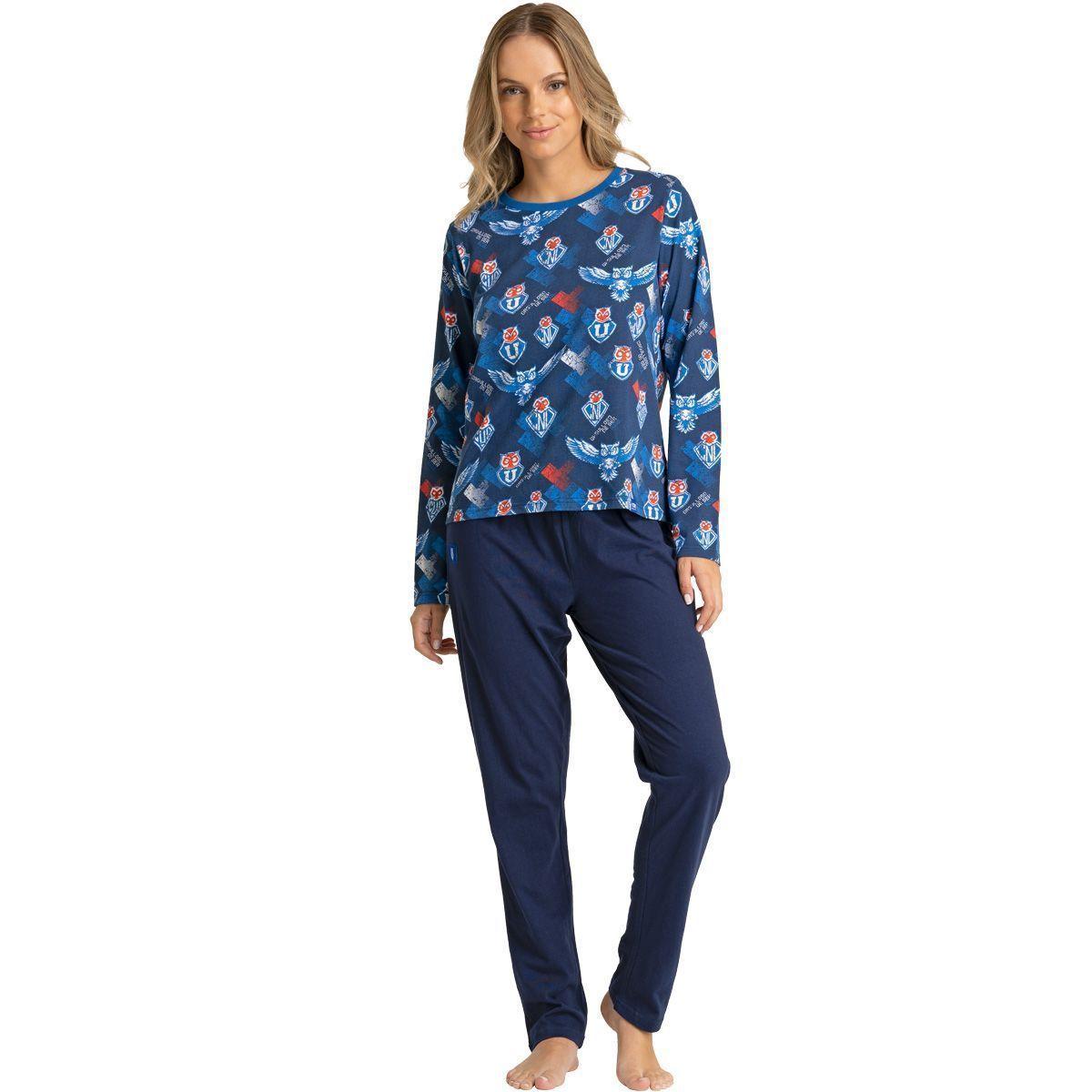 Pijama Top Algodón Invierno Mujer Universidad de Chile C1 Top-0