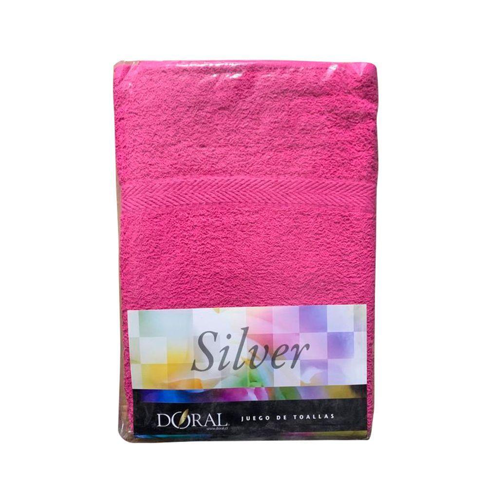 Juego De Toallas Silver Doral 100% Algodón Rosado -0