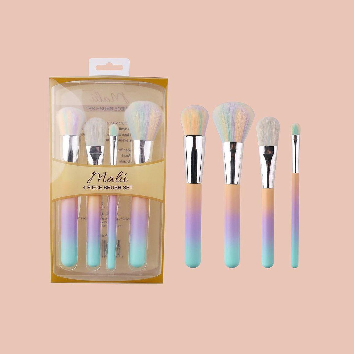 Set de 4 Brochas para Maquillaje Duo Color Malú-0