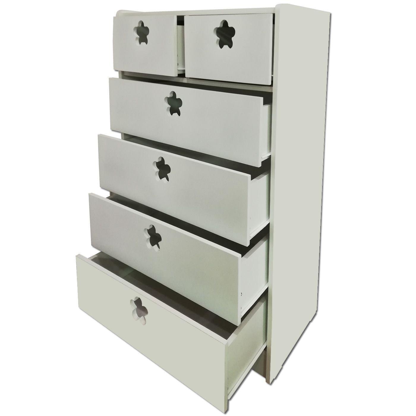 Cajonera 6 C Blanco Flor-3