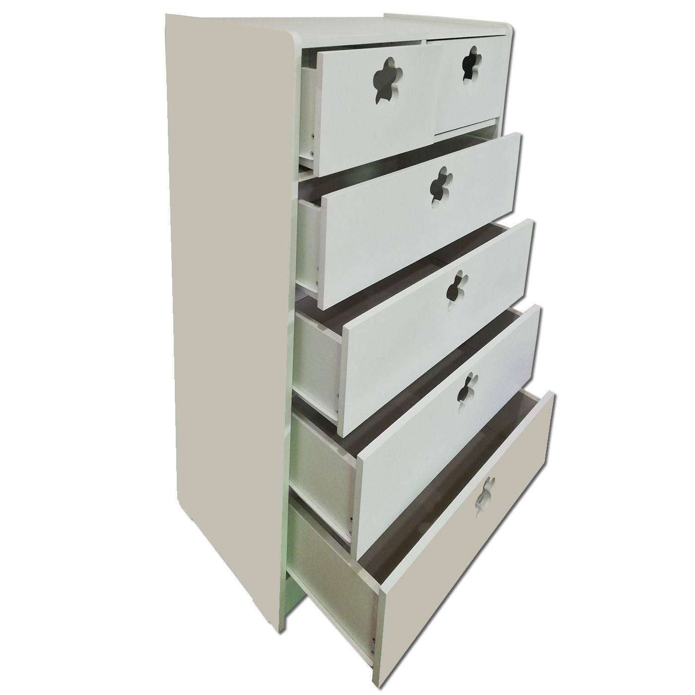 Cajonera 6 C Blanco Flor-2