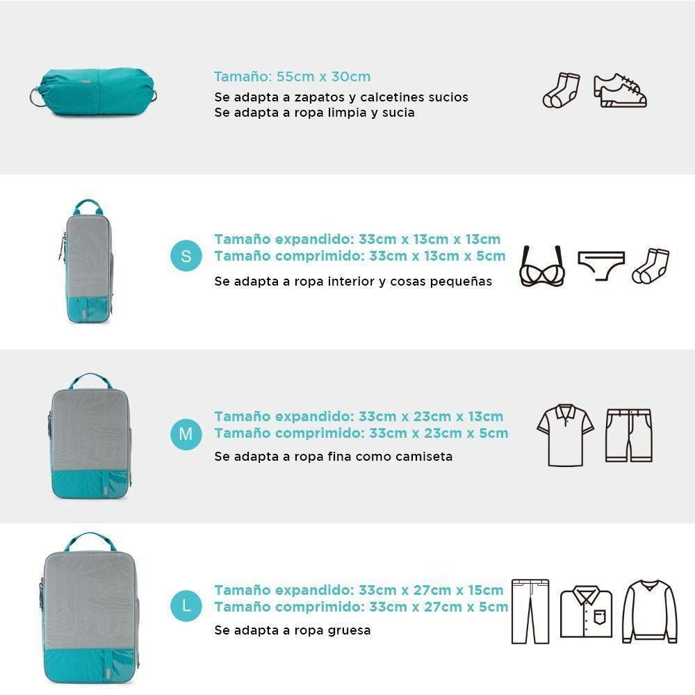 Bagsmart Kit De Organizadores De Embajale 4 En 1 - Turquesa-1