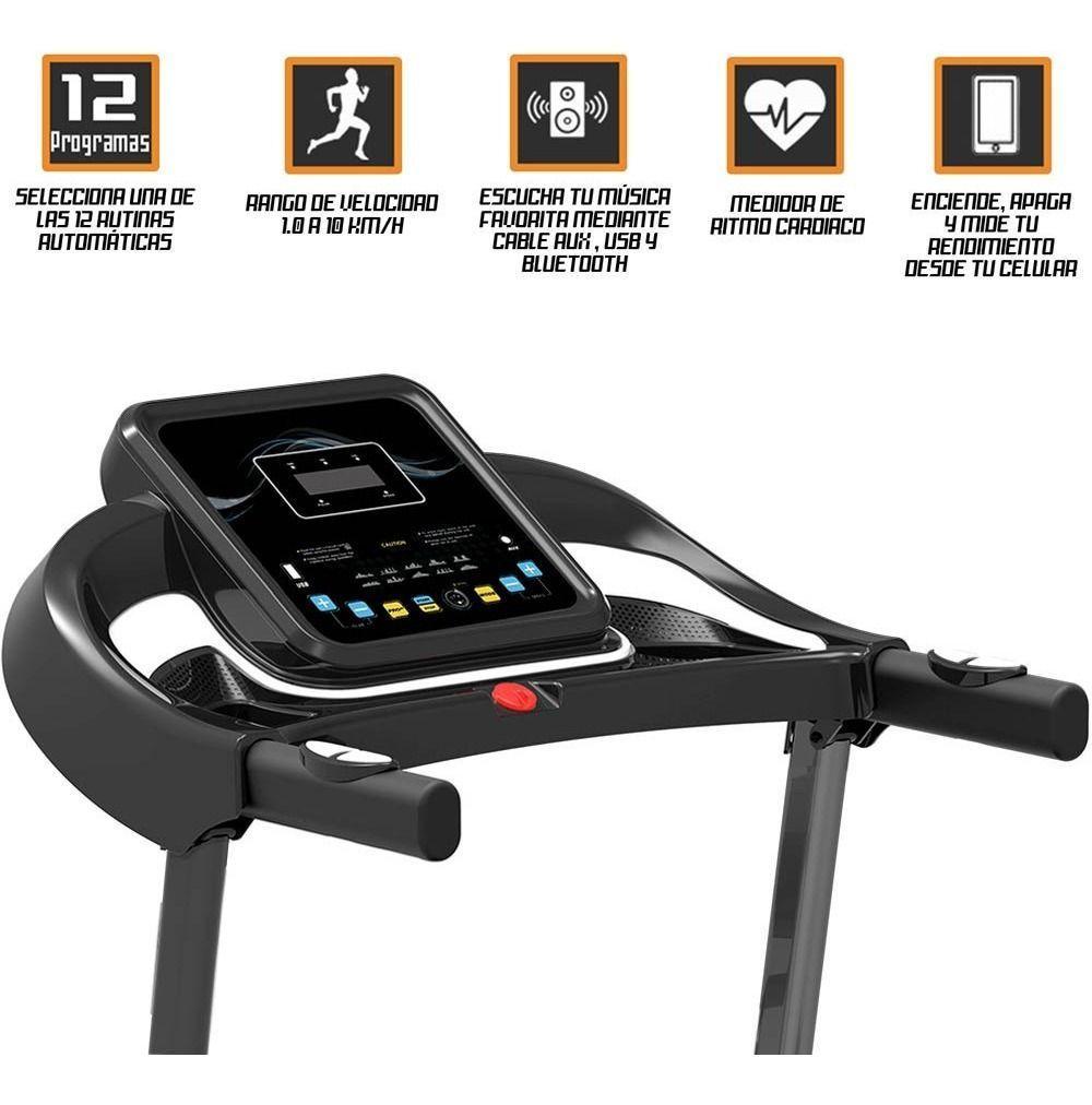 Trotadora Electrica Plegable 1,8 Hp Bluetooth Gym-1