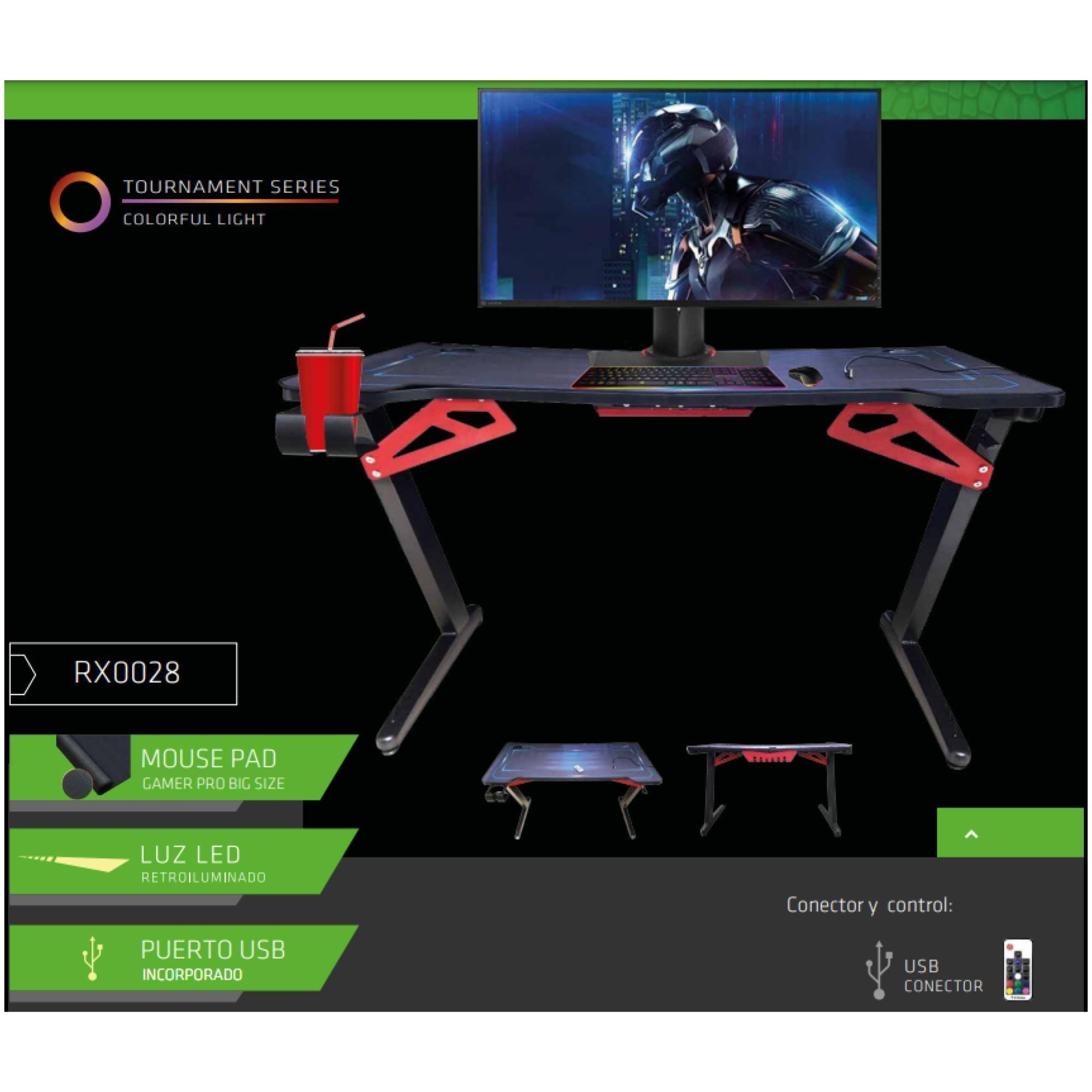 Escritorio Gamer Pro Retroiluminado RGB Mousepad X-2