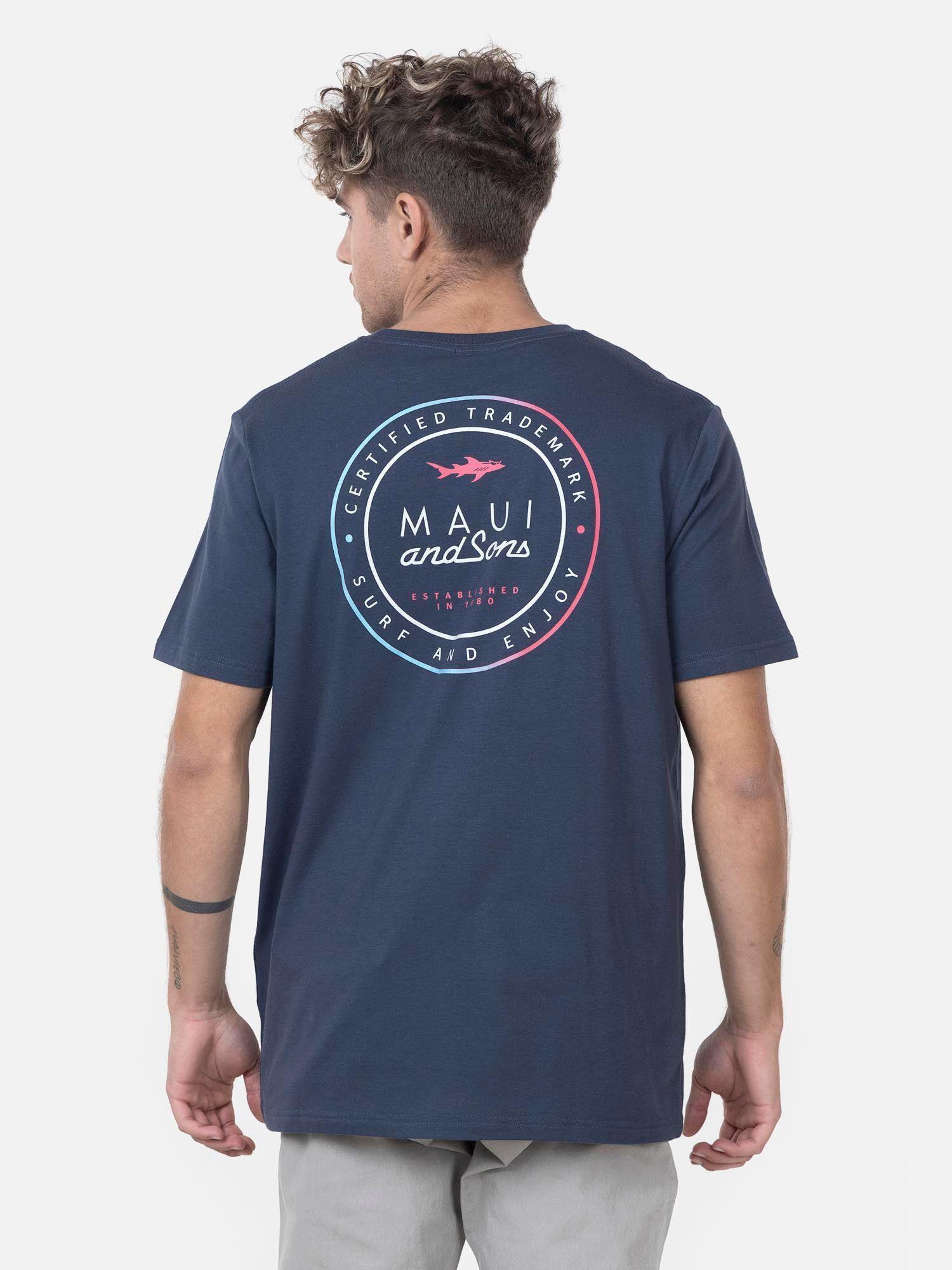 Polera Hombre CERTIFIED SHARK SS TEE Azul Maui and Sons-1