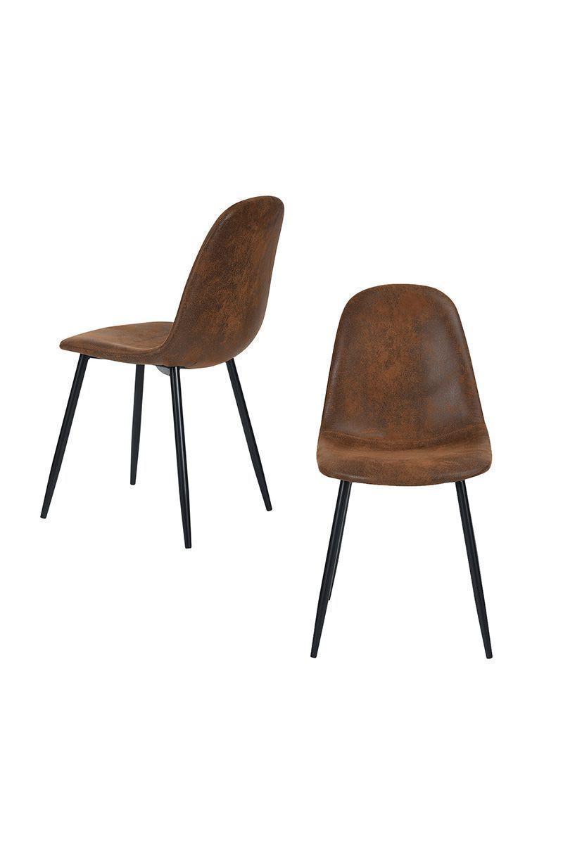 Pack 4 Sillas Comedor Sitial Charlton Vintage Pu Café-3