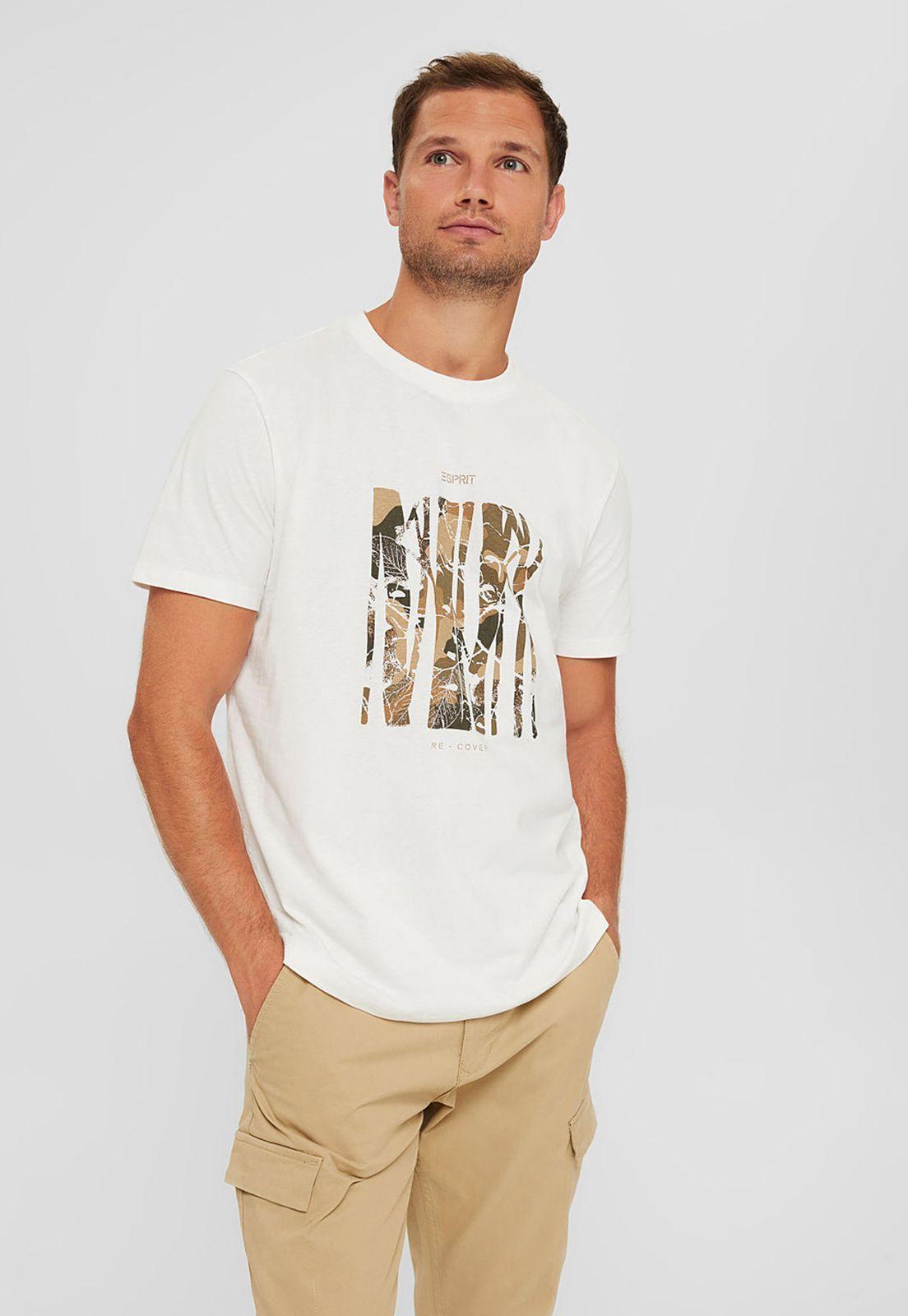 Polera Hombre Manga Corta Estampada Esprit Azul marino-0