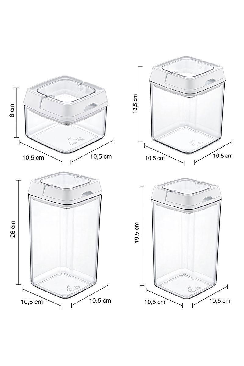 Set 4 Contenedores Hermeticos Lock Transparentes-2