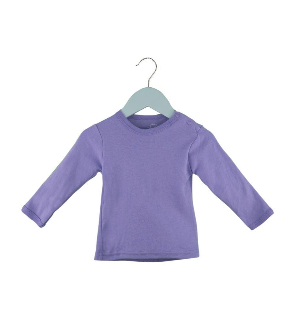 Camiseta Lisa Lila De Algodon -0