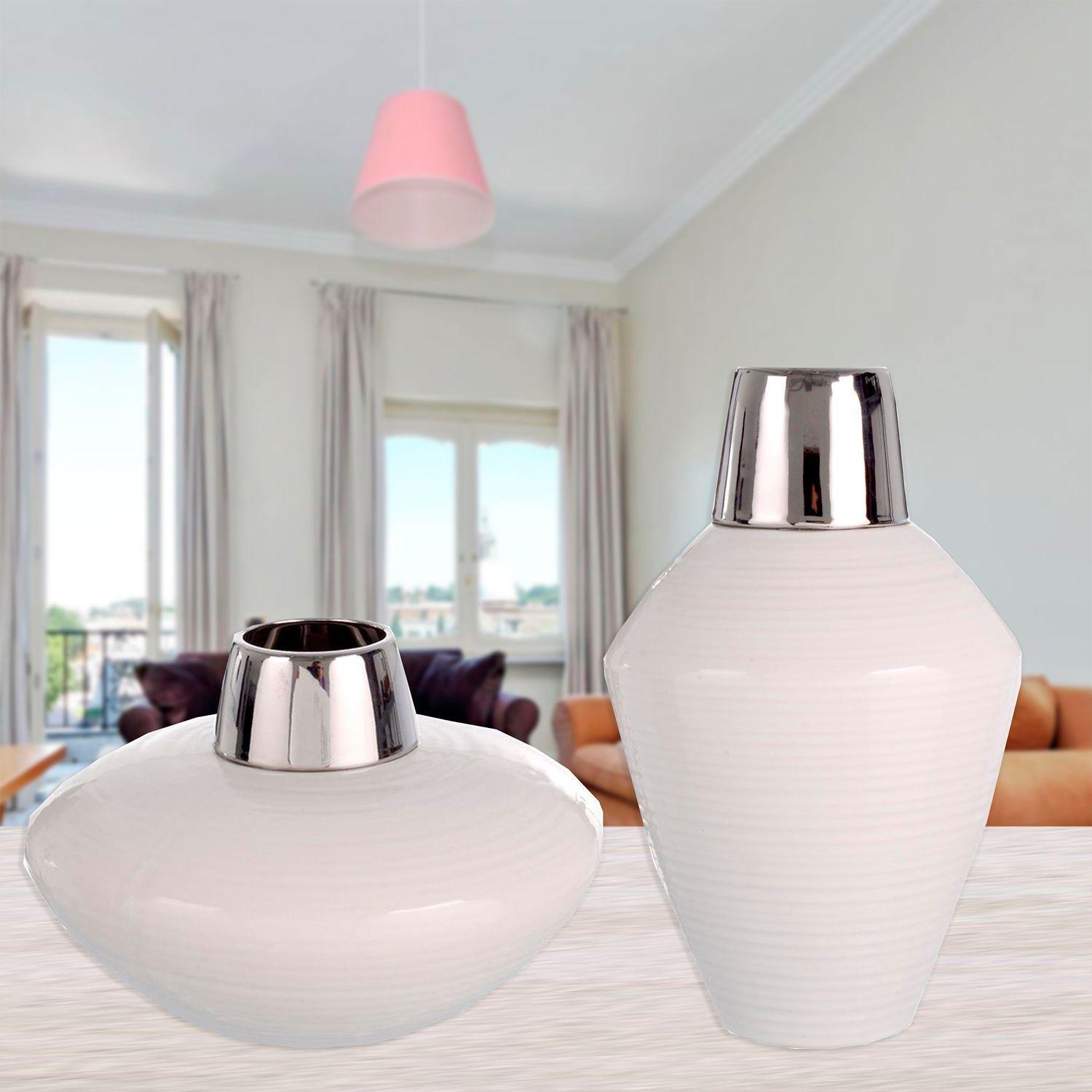 Jarrón Decorativo Milieu Silver Ancho-4