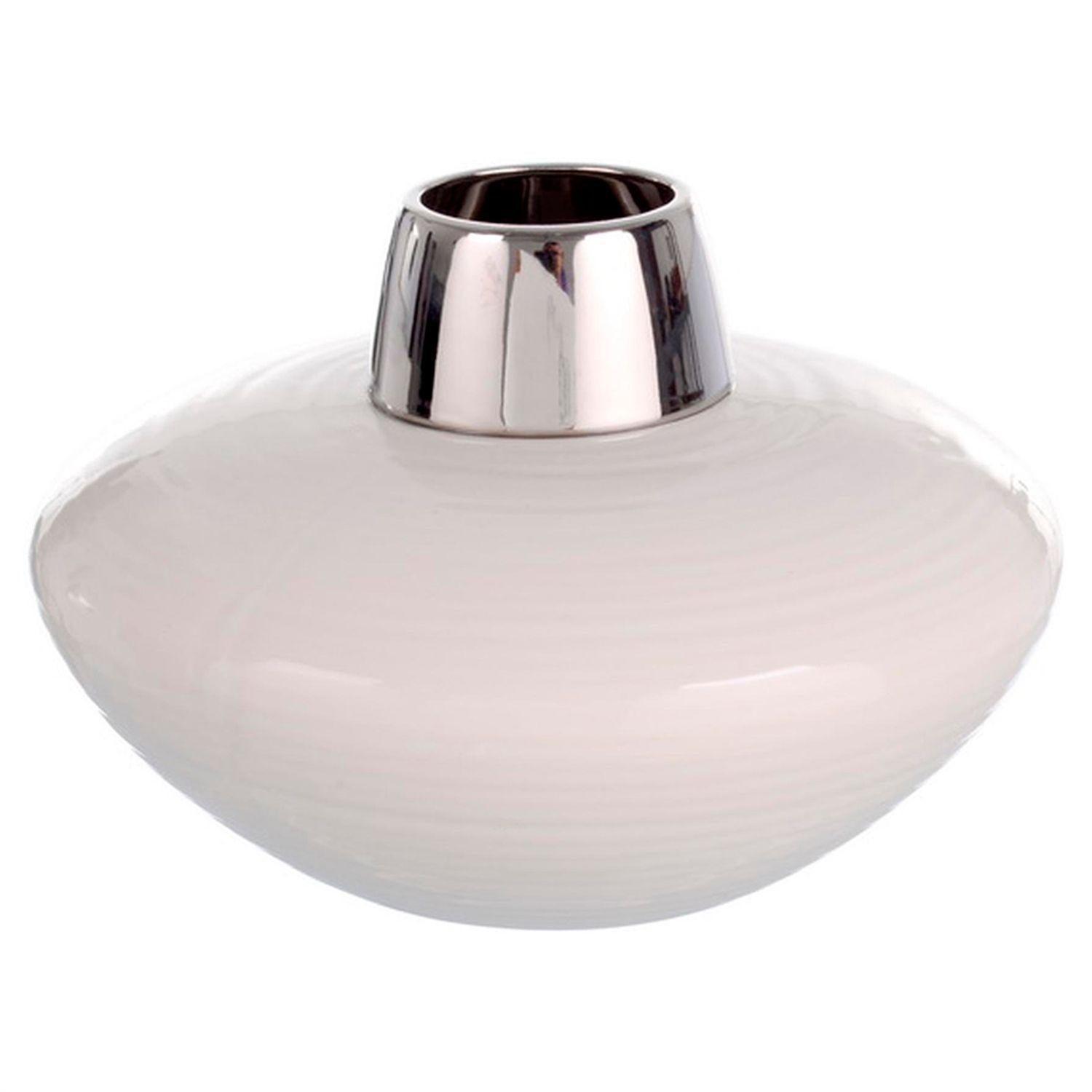 Jarrón Decorativo Milieu Silver Ancho-0