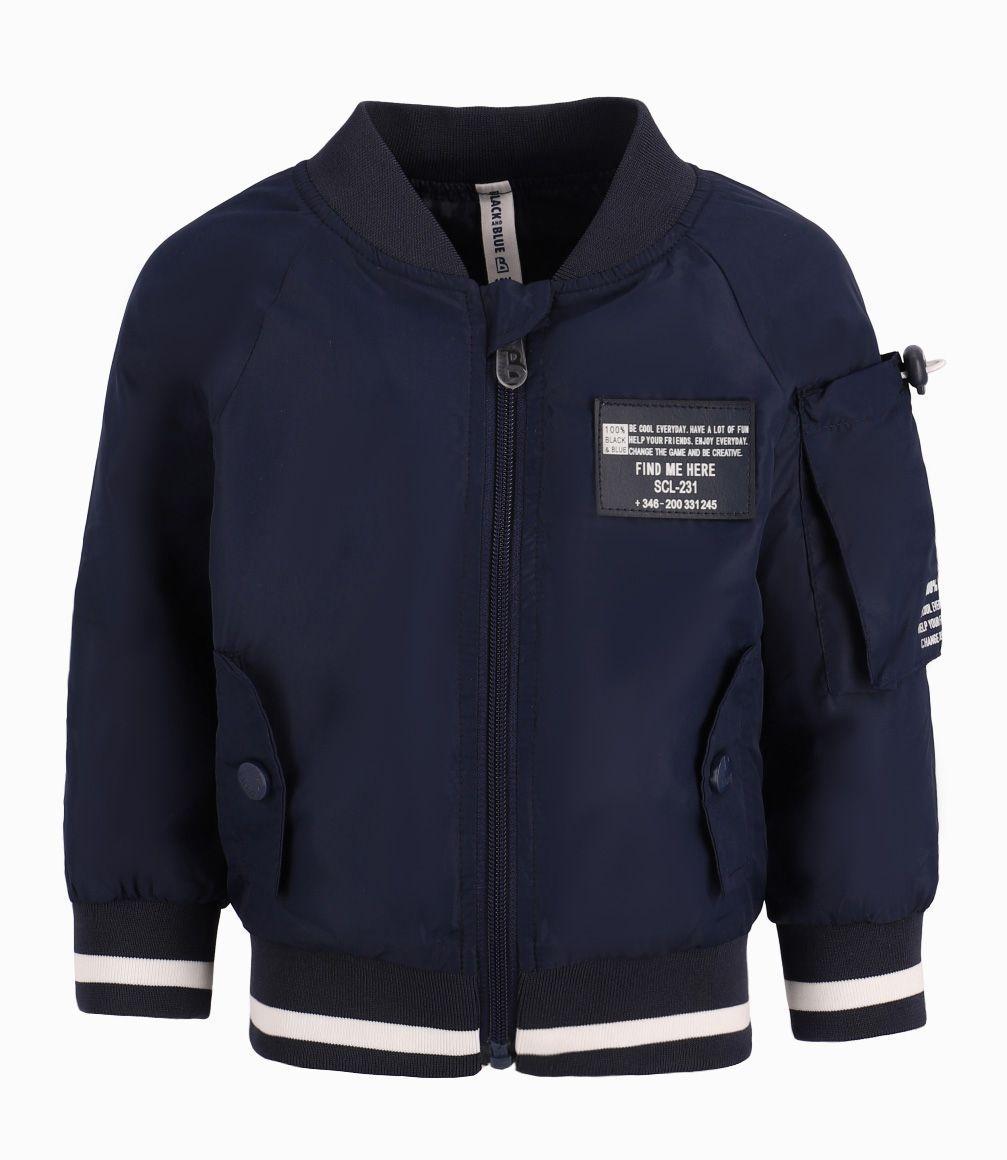 Chaqueta Bebé Bomber Black and Blue Azul Marino-0