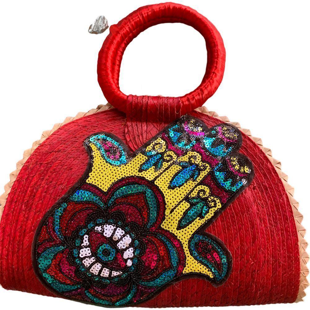 Bolso mexicano de fibra de palma -0