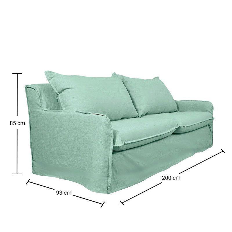 Sofá Rehue Chenille Agua 3C-3
