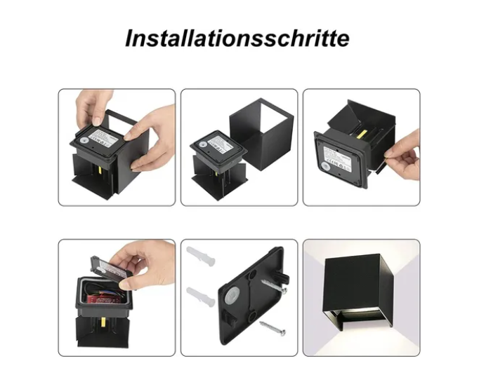 Foco Luz Cálido Aplique Para Pared Led Exterior-4