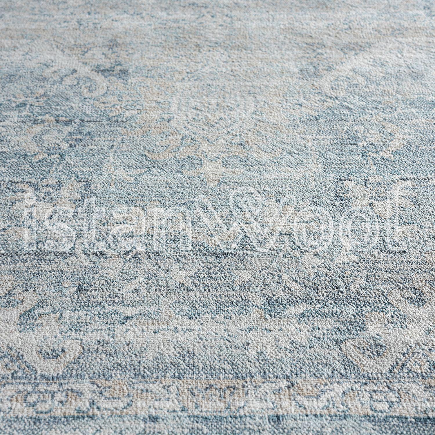 Alfombra Moderna 160x240 cms. Gris y Azul-1