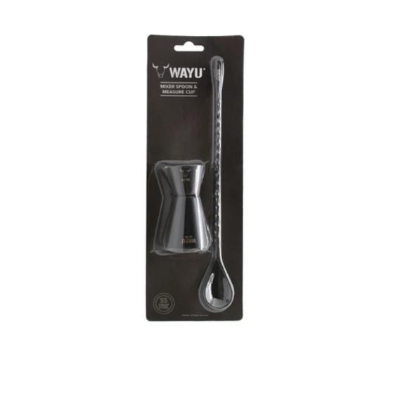 SET DE MEDIDOR  + CUCHARA COCTEL WAYU-2