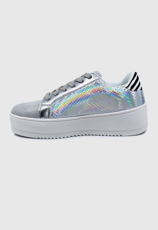 Zapatilla mujer CY10614 silver Stylo -3