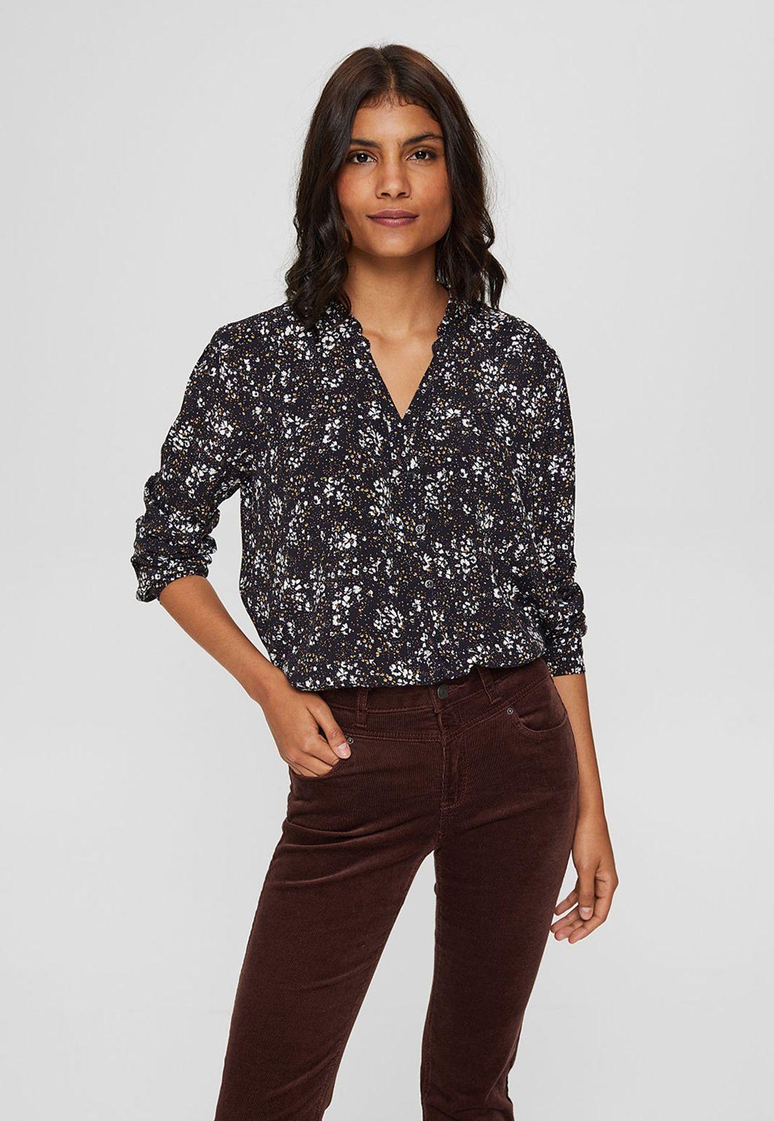 Blusa Estampada Manga Larga Con Lenzing™ Ecovero™ Esprit-0